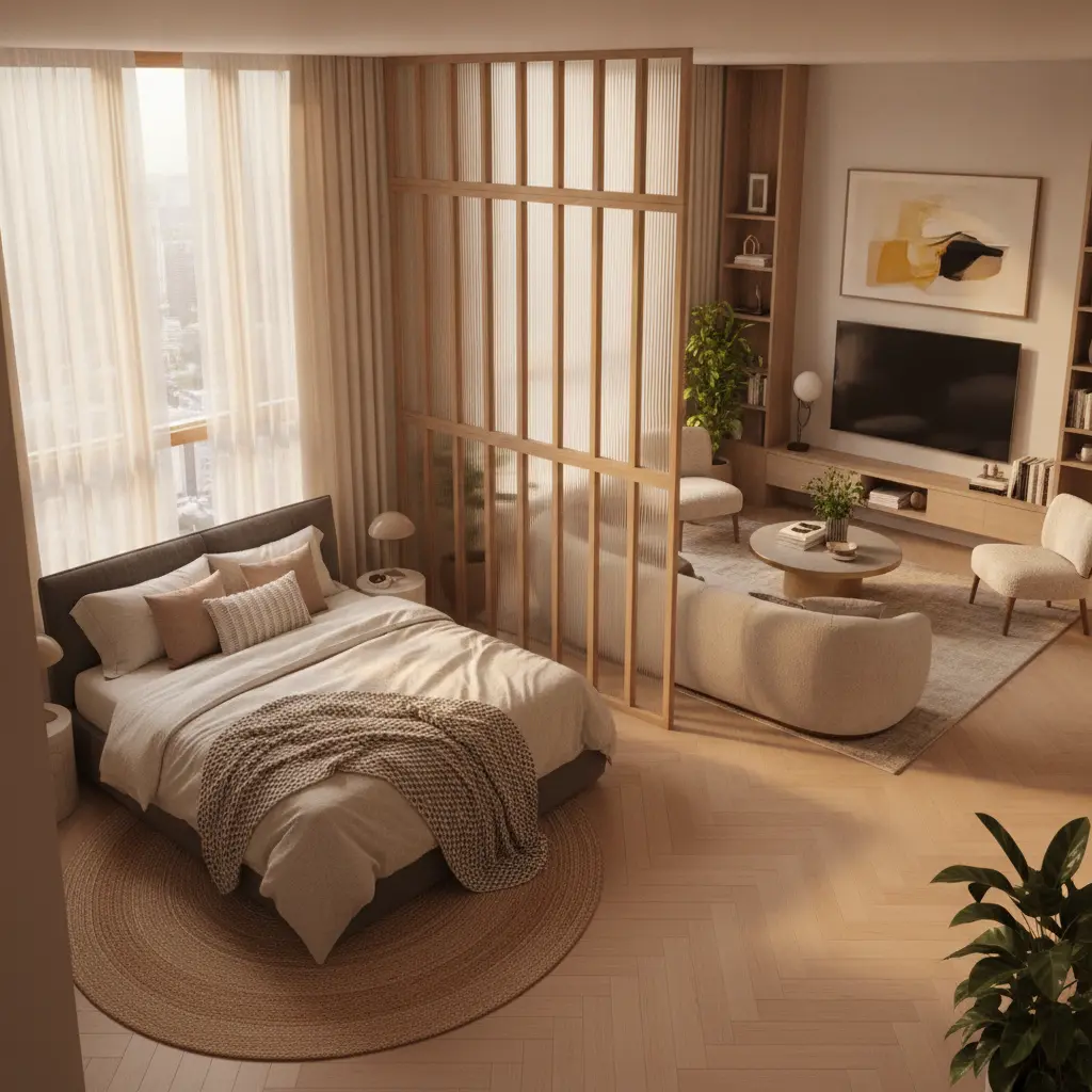 studio apartment room divider