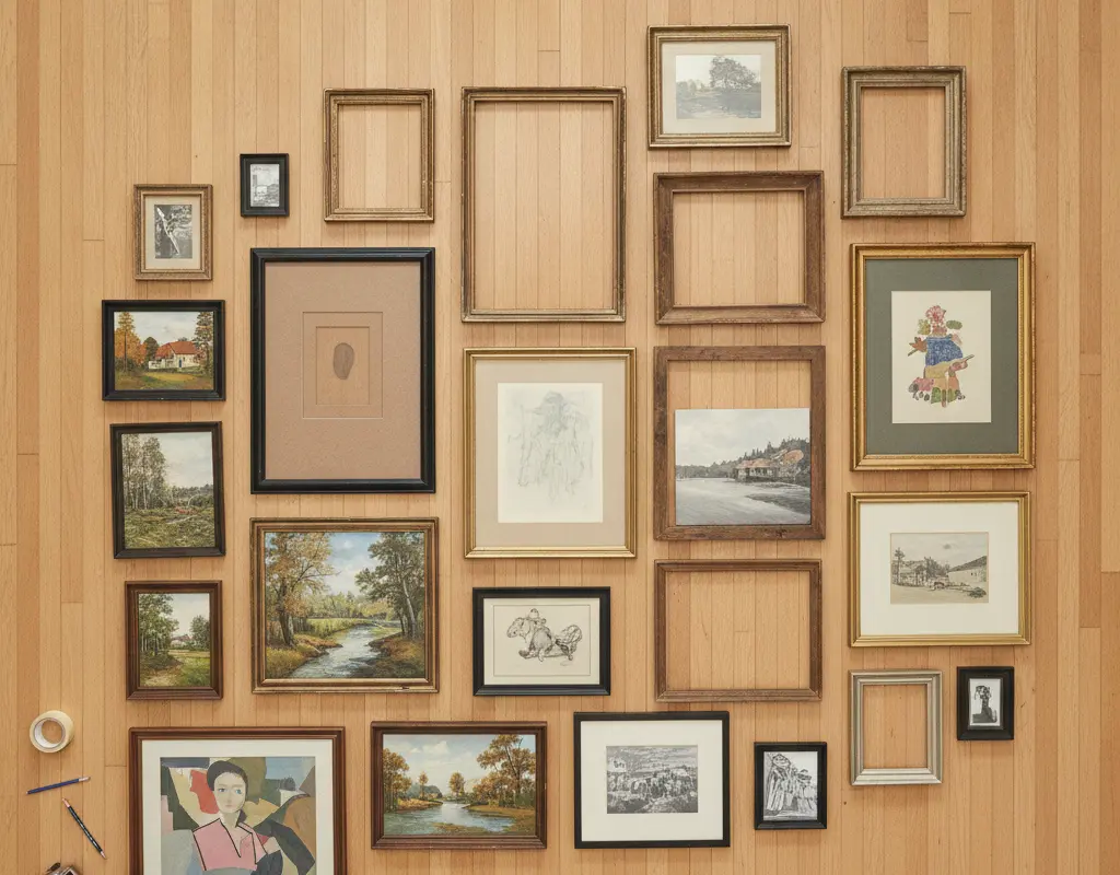how to thrift art for gallery wall
