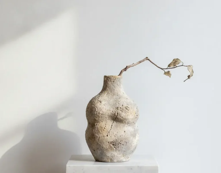 joint compound vase makeover