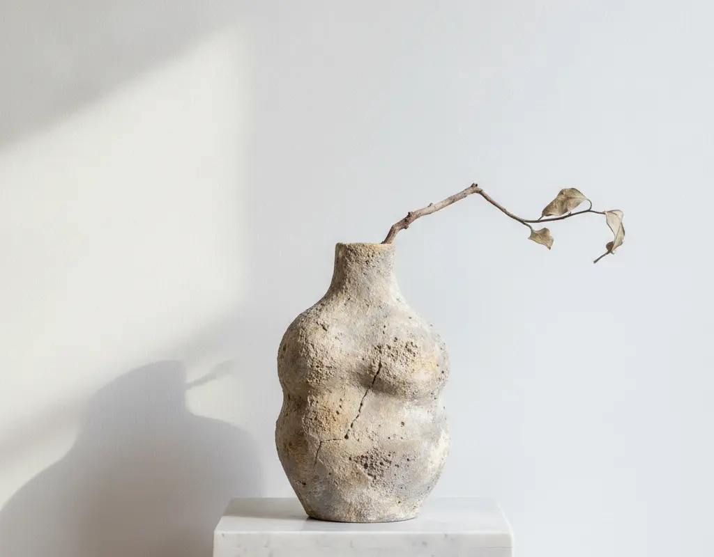 joint compound vase makeover