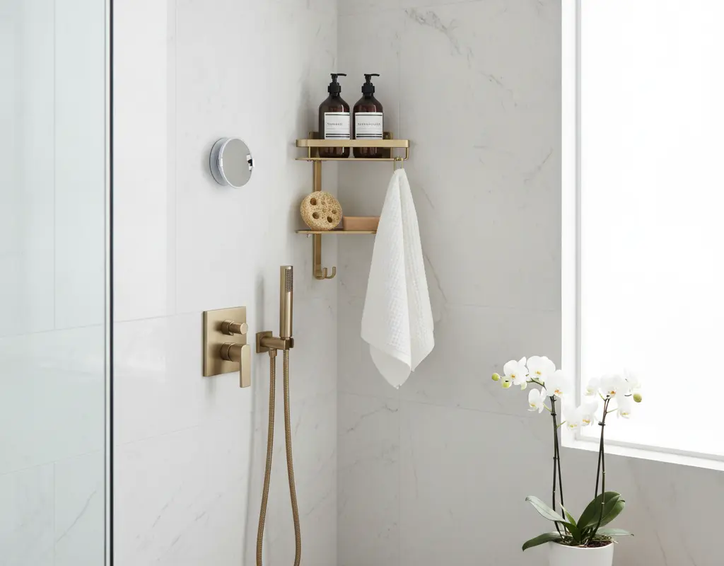 luxury shower caddy no drill